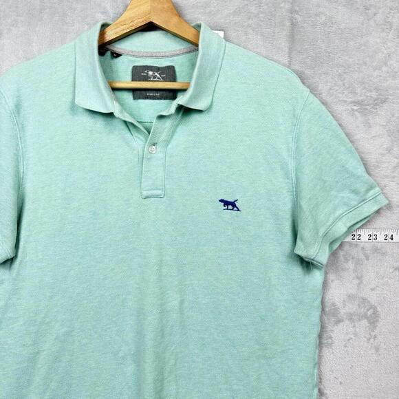 Rodd & Gunn Gunn Polo Shirt Mint Green Sz M Embroidered Pointer Logo NZ Brand - Picture 1 of 9